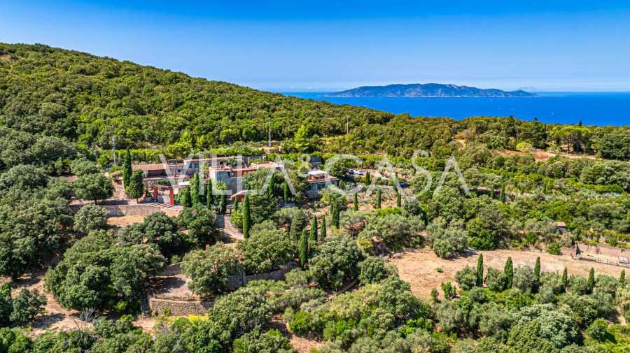 Villa Joe Pomodoro com vista para o mar em Monte Argentario