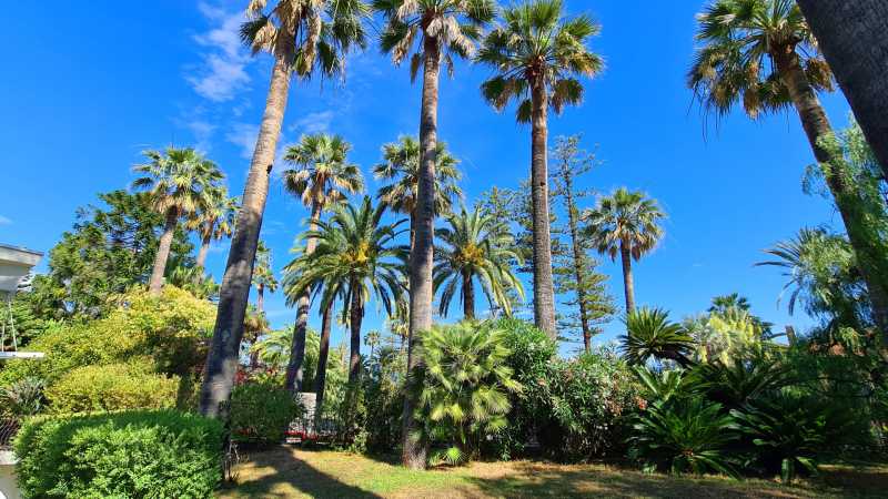 No centro da cidade de Sanremo, há uma vila.