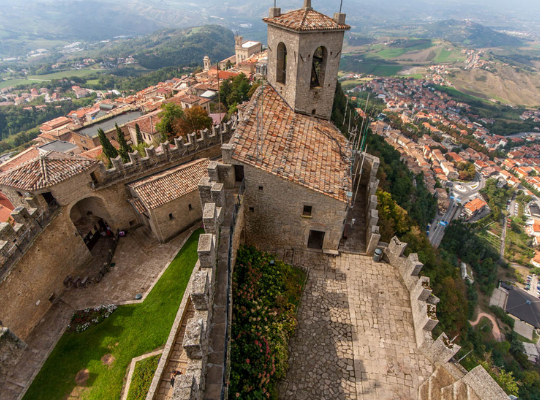 San Marino é um país muito pequeno no mapa da Itália 2021