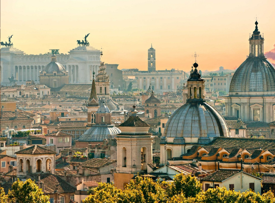 Ruas antigas em Roma